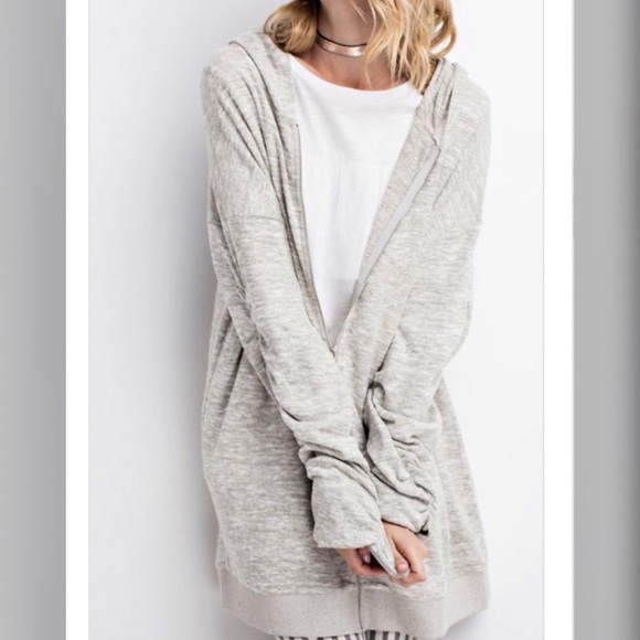 Oversized Zip Up Summer Tiger Hoodie Top - Picture 2 of 6